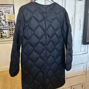 Coco + Carmen Black Quilted Puffer Coat